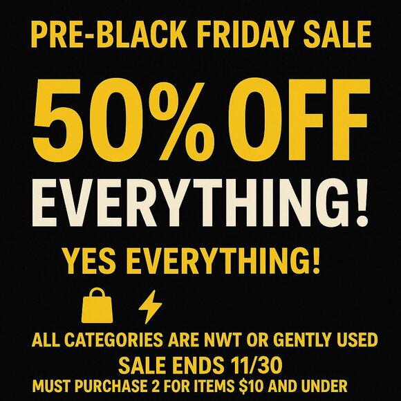 50% OFF EVERYTHING! PRE-BLACK FRIDAY SALE ENDS 11/30 - Picture 1 of 1